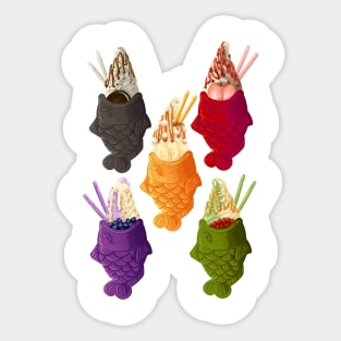 Taiyaki Ice Cream Sticker